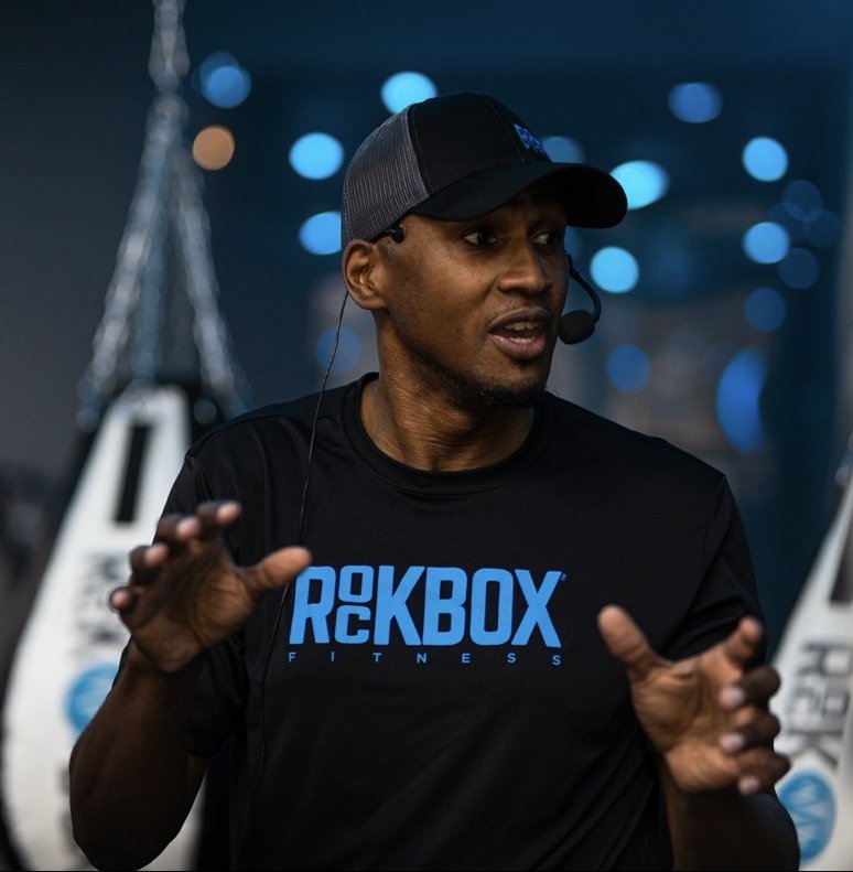 Coach G coaching a Rockbox class
